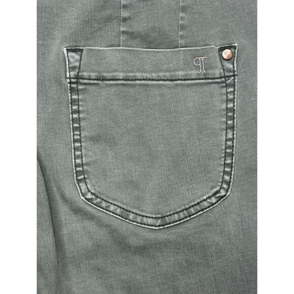 Pilcro Women's Straight Leg Crop Army Green Pants - Size 32 (31x23) - Picture 3 of 7